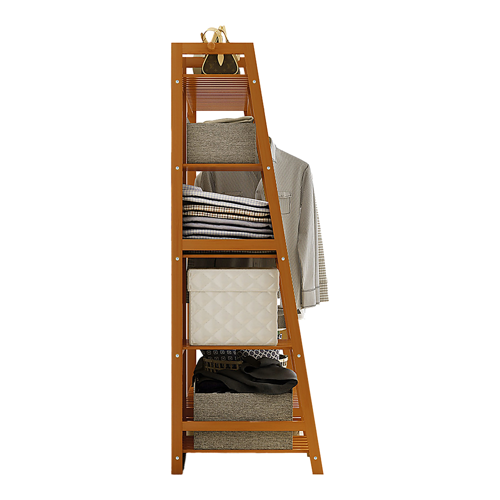 Bamboo Portable Clothes Rack and Garment Stand