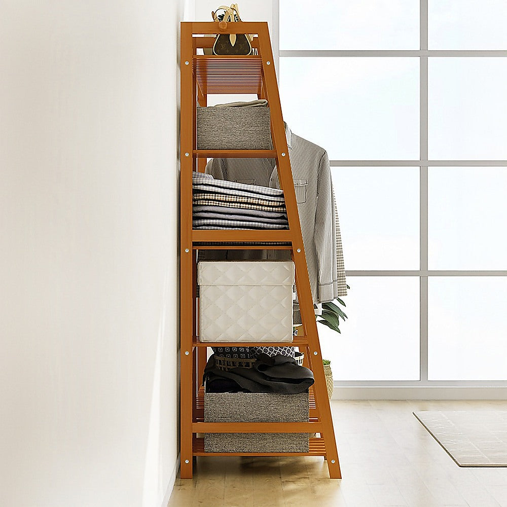 Bamboo Portable Clothes Rack and Garment Stand
