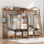 Bamboo Portable Clothes Rack and Garment Stand