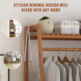 Bamboo Portable Clothes Rack and Garment Stand