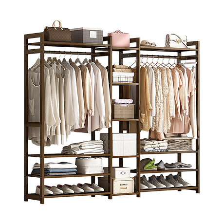Elegant Bamboo Portable Clothes Rack and Hanger