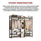 Elegant Bamboo Portable Clothes Rack and Hanger