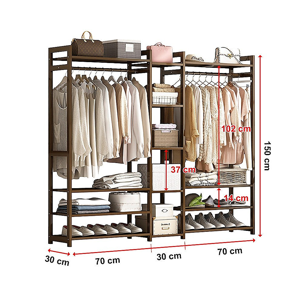 Elegant Bamboo Portable Clothes Rack and Hanger