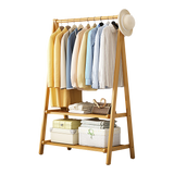 Eco-Friendly Bamboo Portable Clothing Rack