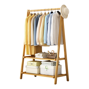 Eco-Friendly Bamboo Portable Clothing Rack