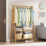 Eco-Friendly Bamboo Portable Clothing Rack