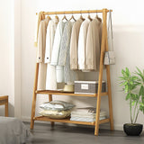 Eco-Friendly Bamboo Portable Clothing Rack