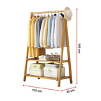 Eco-Friendly Bamboo Portable Clothing Rack