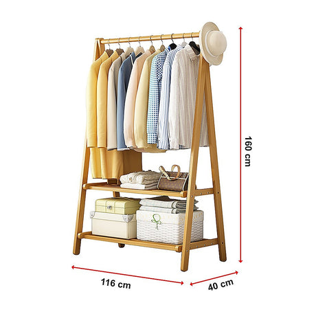 Eco-Friendly Bamboo Portable Clothing Rack