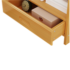 Bamboo Bedside Table Nightstand Storage Bedroom Sofa Side Stand Organizer