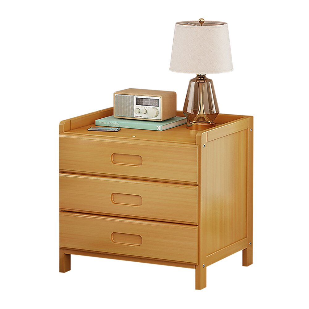 Bamboo Bedside Table Nightstand Storage Bedroom Sofa Side Stand Organizer