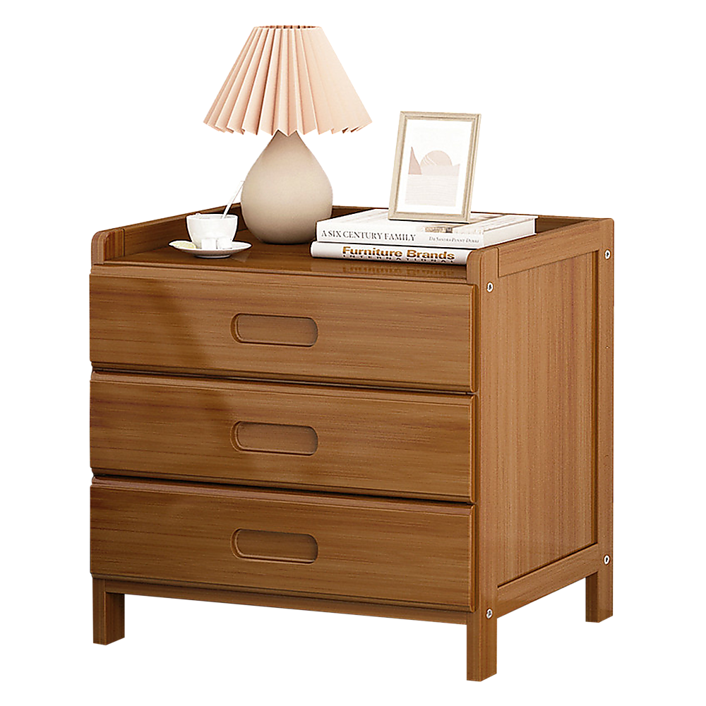 Bamboo Bedside Table Nightstand Storage Bedroom Sofa Side Stand Organizer
