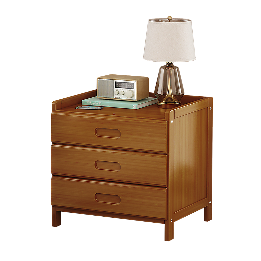Bamboo Bedside Table Nightstand Storage Bedroom Sofa Side Stand Organizer