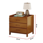 Bamboo Bedside Table Nightstand Storage Bedroom Sofa Side Stand Organizer