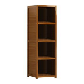 Bamboo Shelf Bookcase Display Storage Rack Stand Livingroom Bedroom