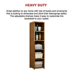 Bamboo Adjustable Shelf Bookcase Display Rack