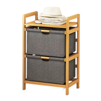 Bamboo Shelf with Removable Storage Hamper