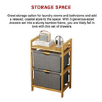 Bamboo Shelf with Removable Storage Hamper