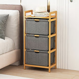 Bamboo Storage Shelf with Removable Hampers