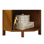 Industrial 5-Shelf Corner Bookcase