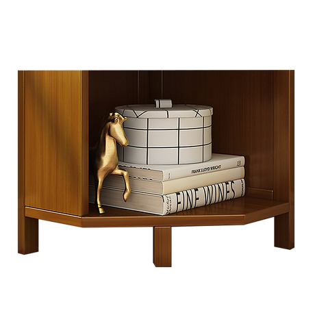 Industrial 5-Shelf Corner Bookcase