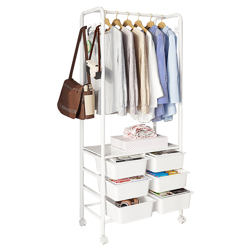 Modern Metal Open Wardrobe with Storage Solutions