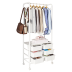 Modern Metal Open Wardrobe with Storage Solutions