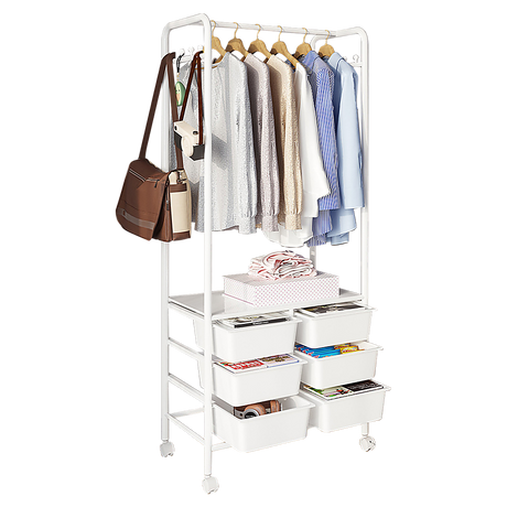 Modern Metal Open Wardrobe with Storage Solutions