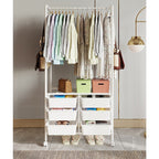 Modern Metal Open Wardrobe with Storage Solutions