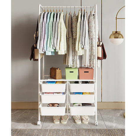 Modern Metal Open Wardrobe with Storage Solutions