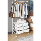 Modern Metal Open Wardrobe with Storage Solutions