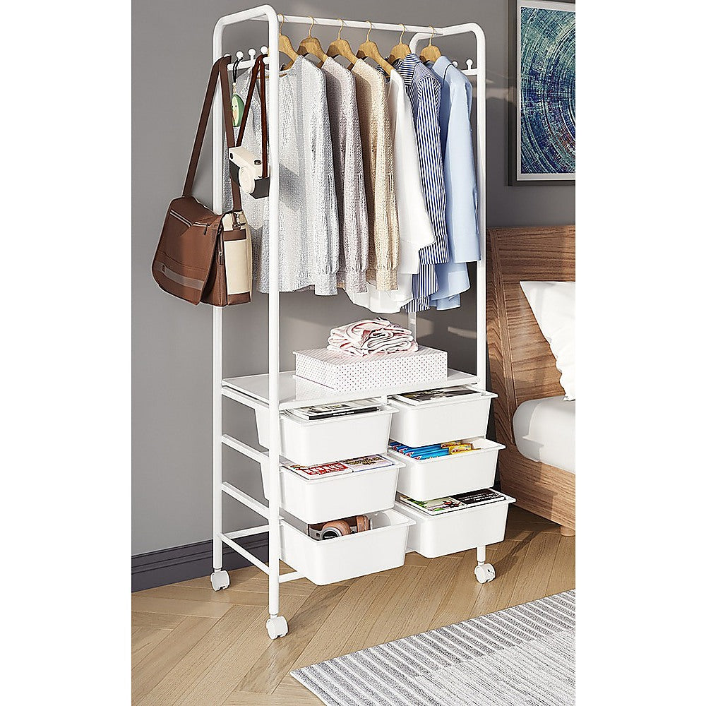 Modern Metal Open Wardrobe with Storage Solutions