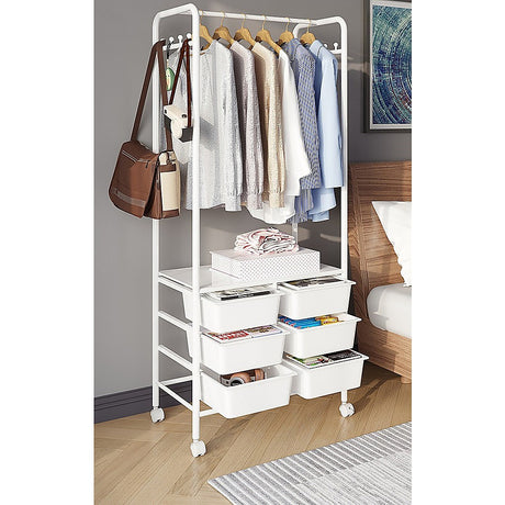 Modern Metal Open Wardrobe with Storage Solutions
