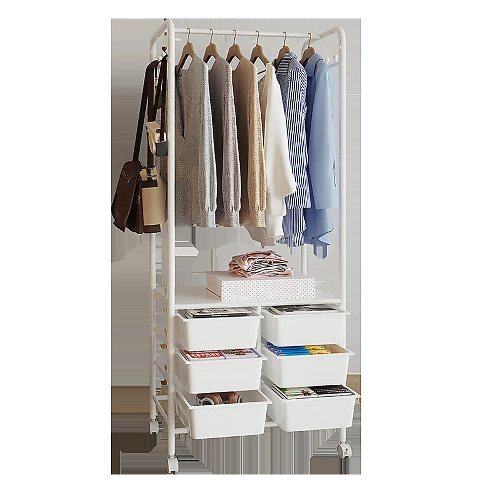 Modern Metal Open Wardrobe with Storage Solutions