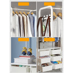 Modern Metal Open Wardrobe with Storage Solutions