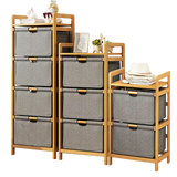 Bamboo Shelf & Hampers Storage Set