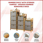 Bamboo Shelf & Hampers Storage Set