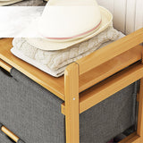 Bamboo Shelf & Hampers Storage Set