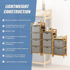 Bamboo Shelf & Hampers Storage Set