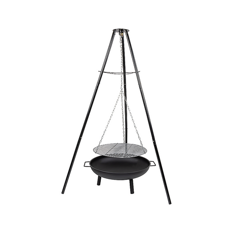 Tripod Cast Iron & Steel Fire Pit BBQ