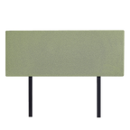 Linen Fabric Double Bed Deluxe Headboard Bedhead - Olive Green