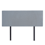 Linen Fabric Double Bed Deluxe Headboard Bedhead - Berlin Blue