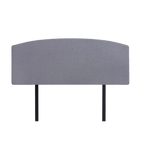 Linen Fabric Double Bed Curved Headboard Bedhead - Slate Ash