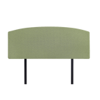 Linen Fabric Queen Bed Curved Headboard Bedhead - Olive Green