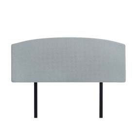 Linen Fabric Queen Bed Curved Headboard Bedhead - Stone Grey