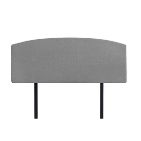 Linen Fabric Queen Bed Curved Headboard Bedhead - Night Ash