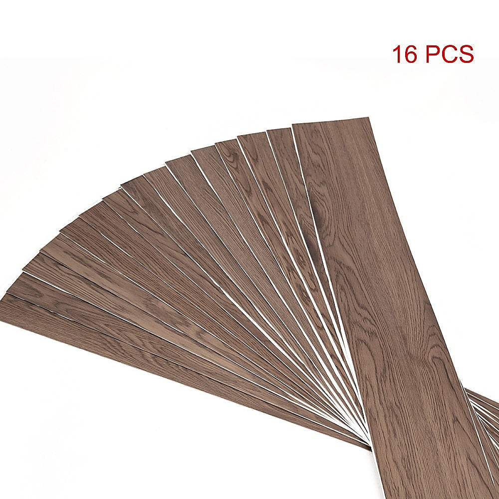 Self-Adhesive Sapele Wood Grain Vinyl Tiles