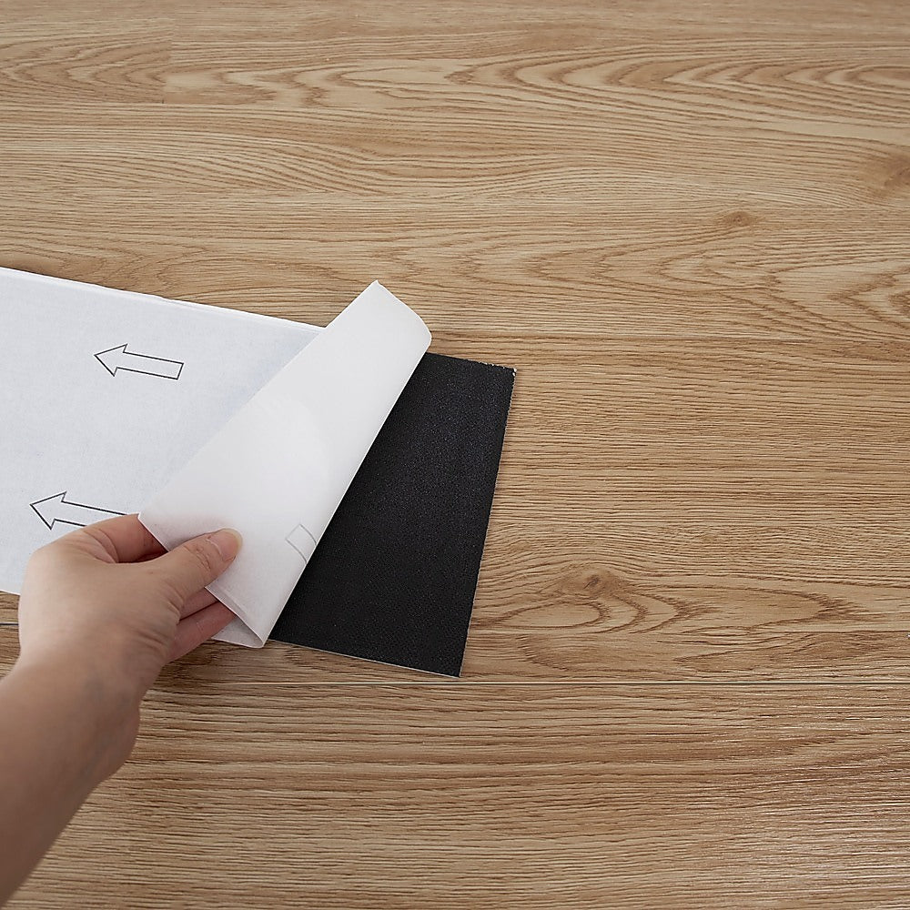 Self-Adhesive Elm Wood Grain Vinyl Tiles