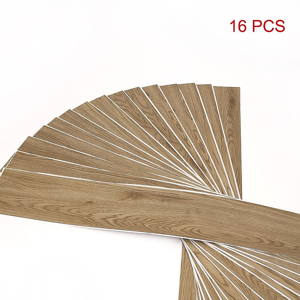 Self-Adhesive Elm Wood Grain Vinyl Tiles