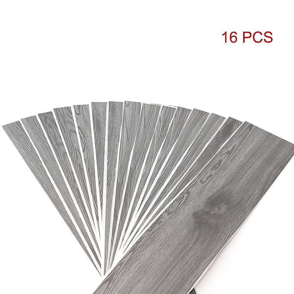 Self-Adhesive Ebony Wood Grain Vinyl Tiles